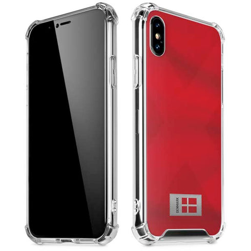Denmark Soccer Flag iPhone X/XS Clear Case